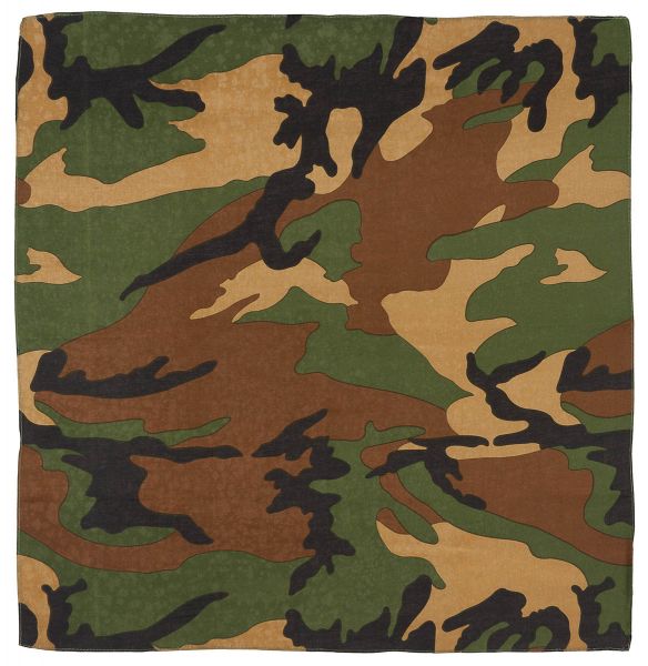 Bandana, woodland, ca. 55 x 55 cm, Baumwolle