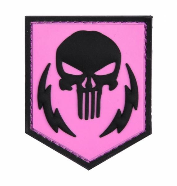 Klettabzeichen Punisher thunderstruck - pink