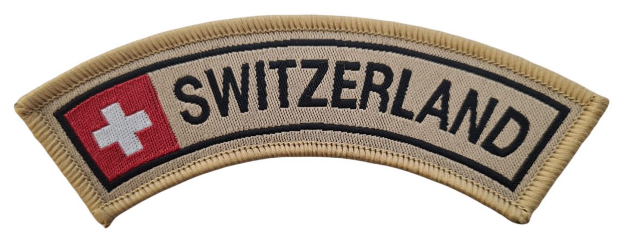 Image of Klettabzeichen - Switzerland beige/rot