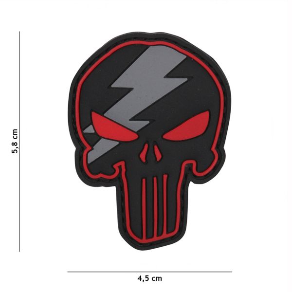 Klettabzeichen Punisher Thunder - rot