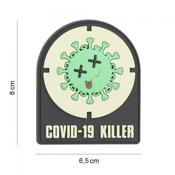 Klettabzeichen Covid-19 Killer - mehrfarbig