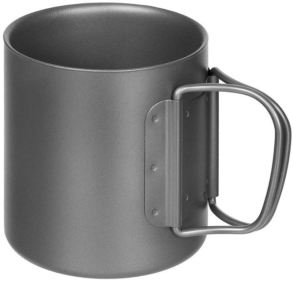 Tasse, Titan, Klappgriffe, doppelwandig, ca. 300 ml