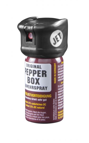 Pepper-Box Pfefferspray - 40 ml, Flip-Top Kappe (Strahl)