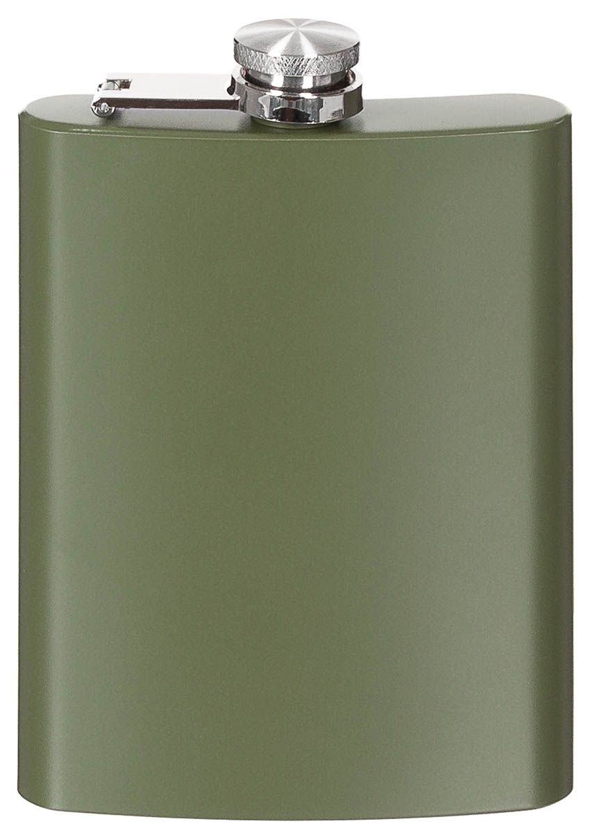 Image of Flachmann, Edelstahl, oliv, 8 OZ, 225 ml