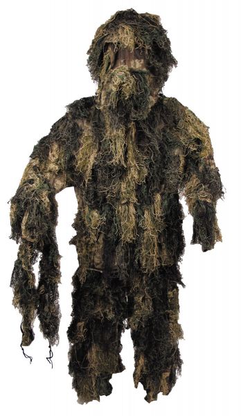 Tarnanzug, &quot;Ghillie&quot;, 4-teilig, woodland