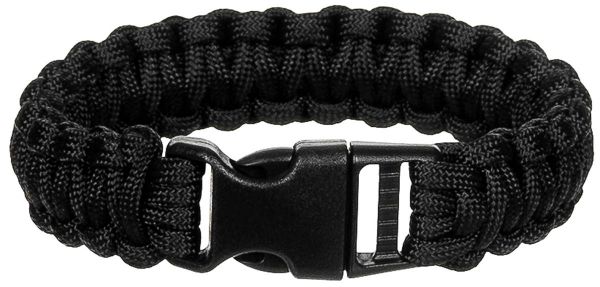 Armband, &quot;Parachute Cord&quot;, schwarz , Breite ca. 2,3 cm