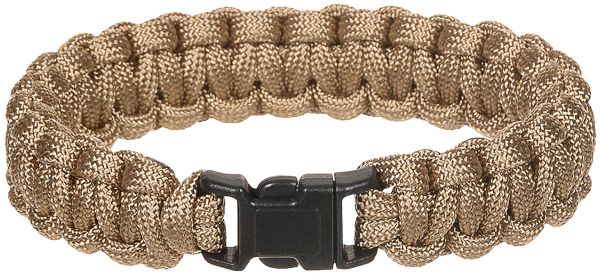 Armband, &quot;Parachute Cord&quot;, coyote tan, Breite ca. 1,9 cm