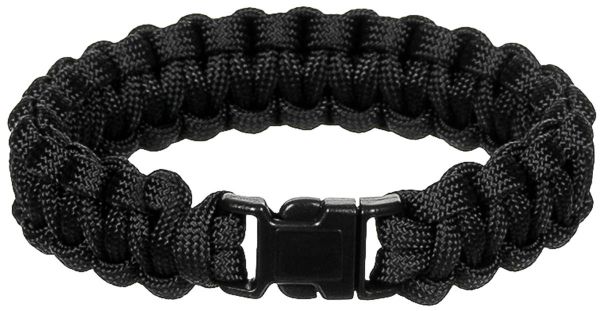 Armband, &quot;Parachute Cord&quot;, schwarz, Breite ca. 1,9 cm