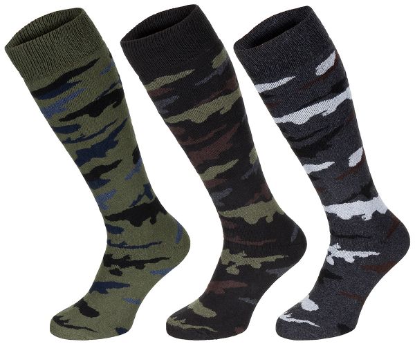 Wintersocken, &quot;Esercito&quot;, tarn, lang, 3er Pack