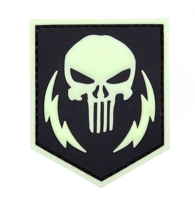 Image of Klettabzeichen Punisher thunderstruck - glow in the dark