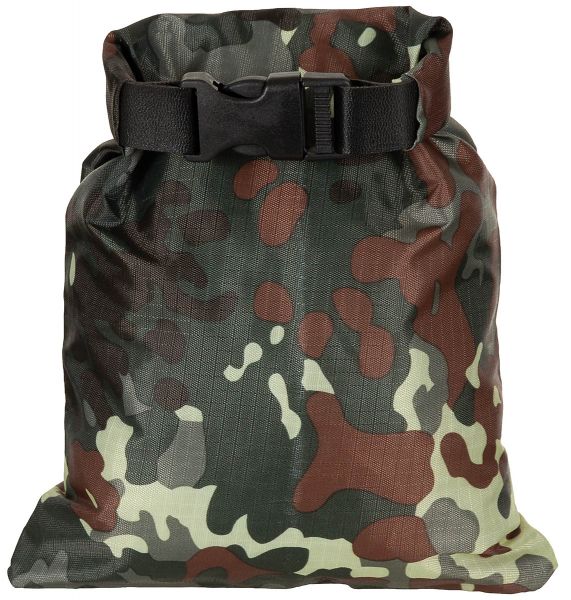 Packsack, &quot;Drybag&quot;, flecktarn, 1 l