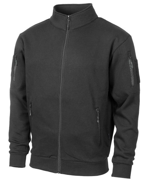 Sweatjacke, &quot;Tactical&quot;, schwarz